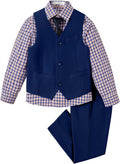 Boys Vest Set Formal Dress Suits Wedding Outfit - 4-Piece