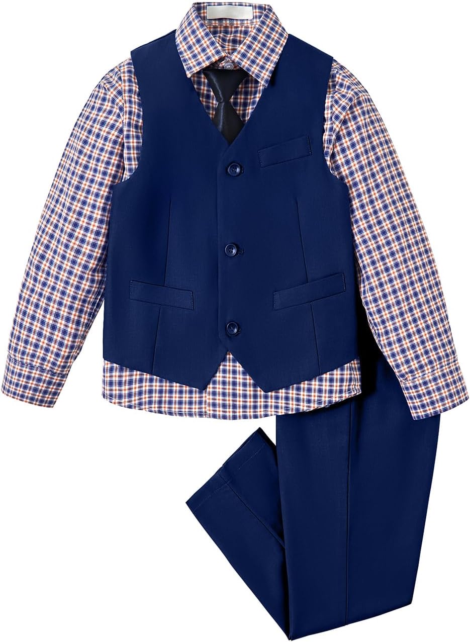Boys Vest Set Formal Dress Suits for Weddings and Events