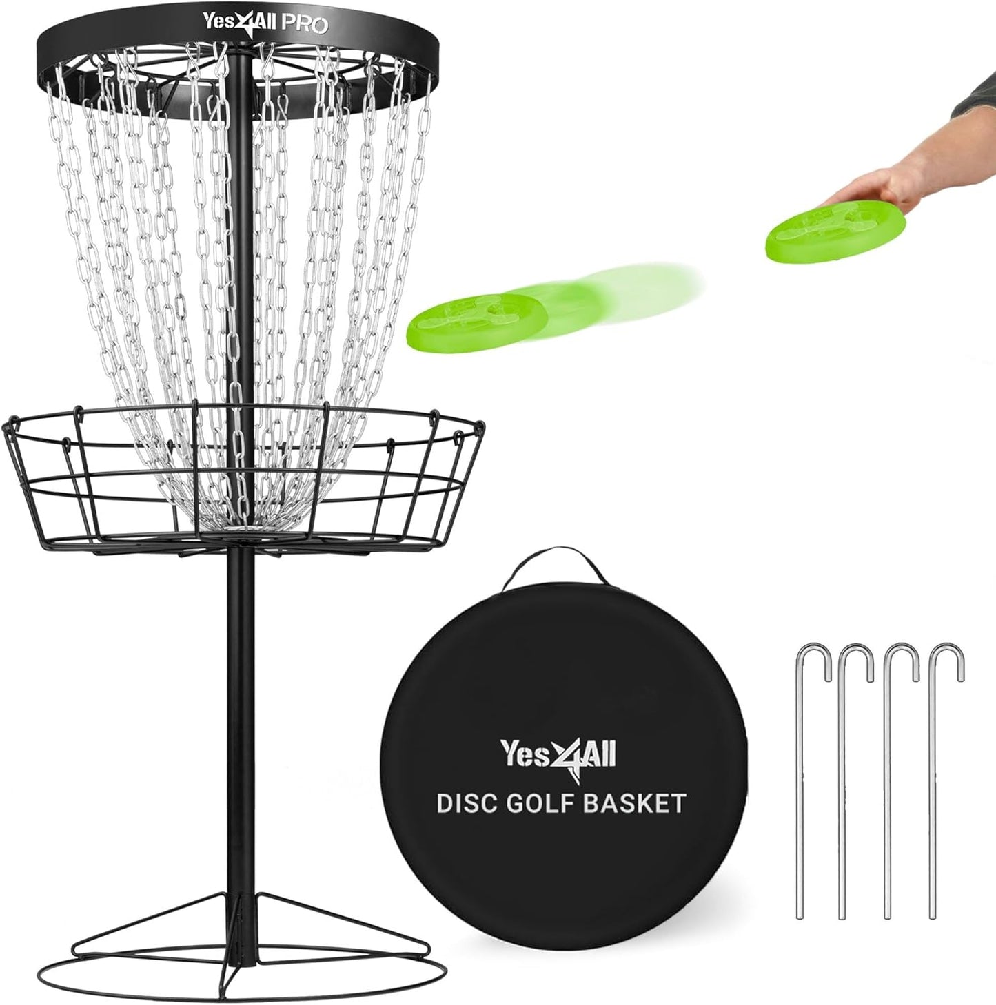 Yes4All PRO Disc Golf Basket - Professional Target Set