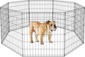 BestPet Metal Wire Playpen 30 In Tall Black - Sturdy Portable Pen