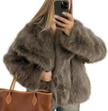 Faux Fur Coat Fluffy Jacket Short Shaggy Parka - Cozy Winter Layer