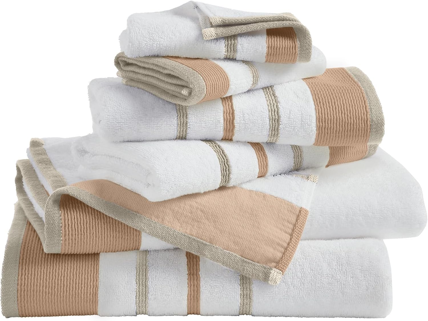 Luxury Cotton Bath Towel Set - 6 Piece Soft and Durable Towels