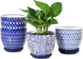 Selamica Ceramic Plant Pots for Indoor Plants - Set of 4