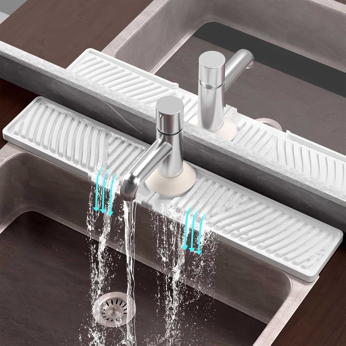 Diatomite Faucet Mat for Kitchen Sink - Fast Drying Splash Guard