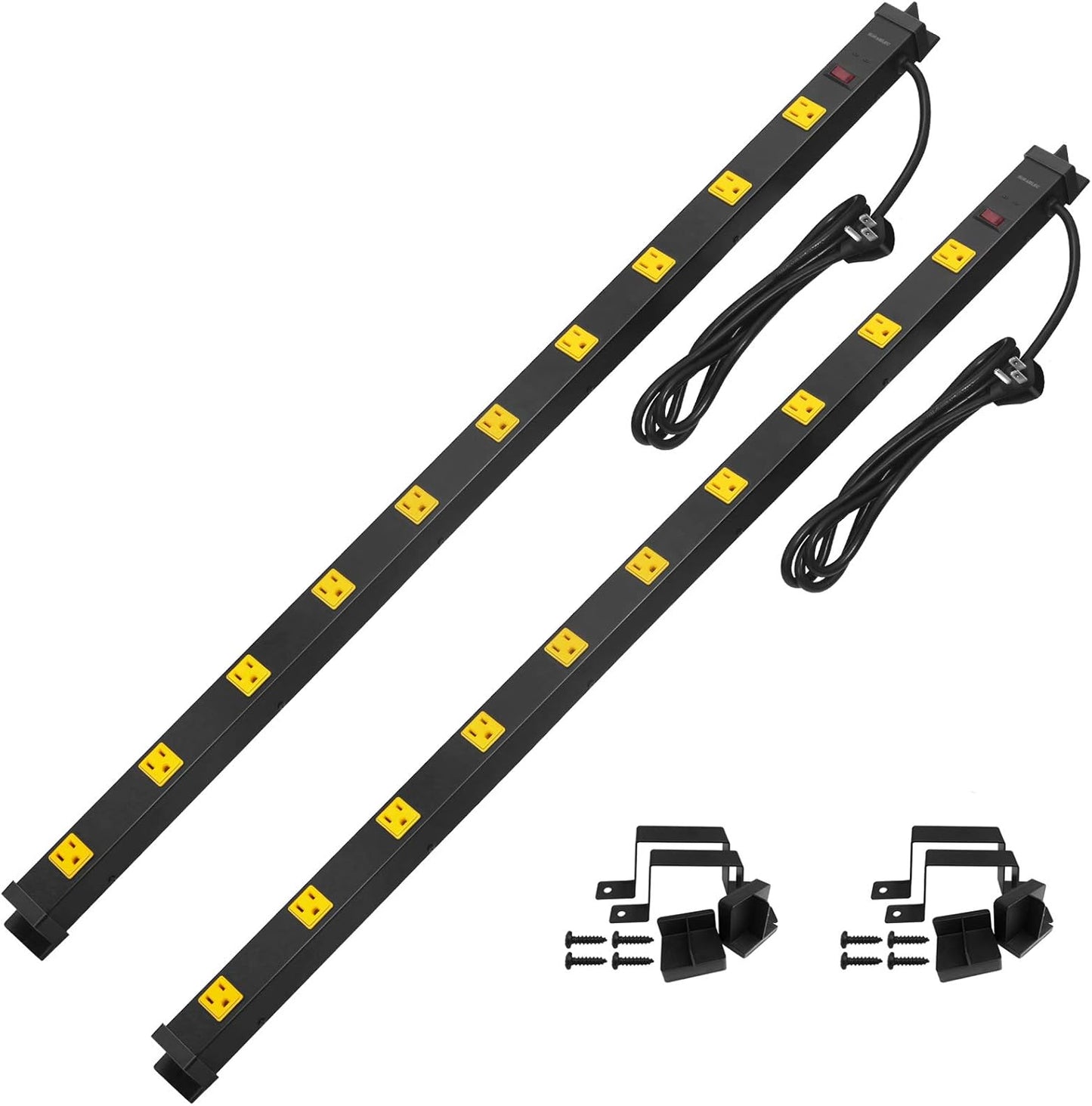 SURAIELEC 10 Outlet Long Power Strip Surge Protector for Work