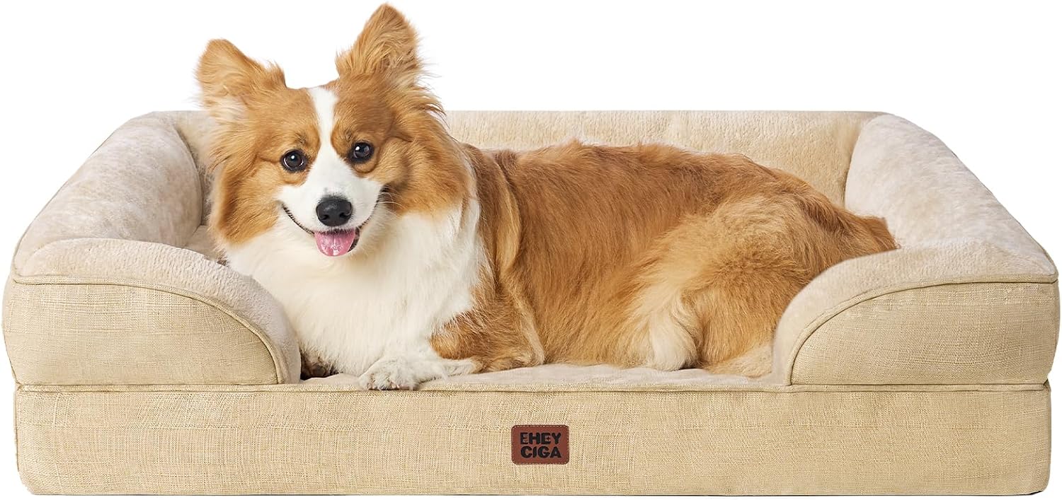Orthopedic Dog Beds for Large Dogs with Waterproof Memory Foam