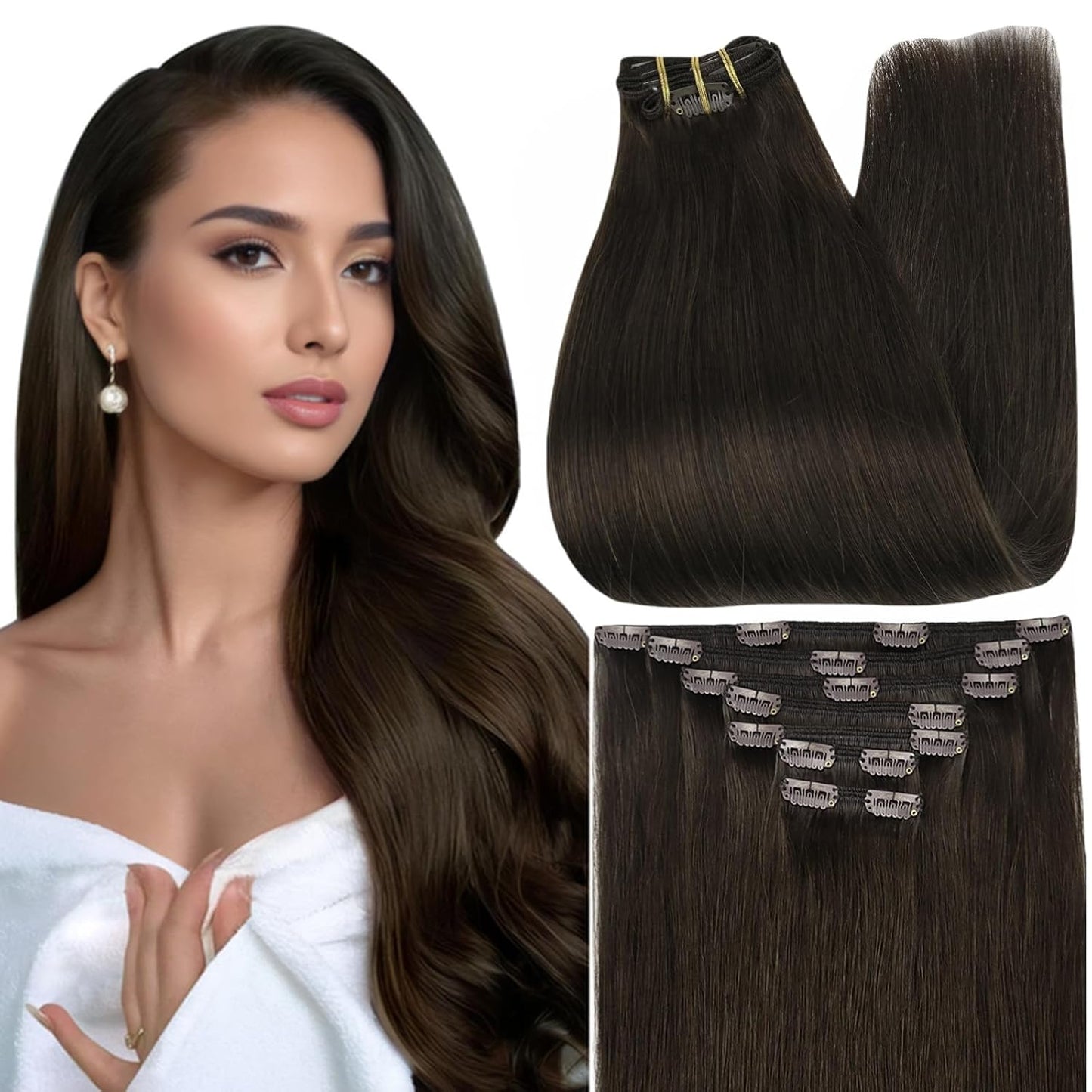 Full Shine Clip in Hair Extensions for Natural Volume Boost