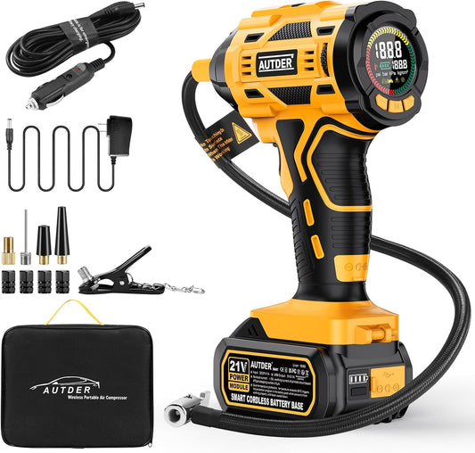Fast Inflation Cordless Tire Inflator - 180PSI Power