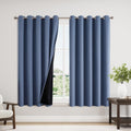 ChrisDowa 100% Blackout Curtains for Bedroom, 60 x 63 Inch