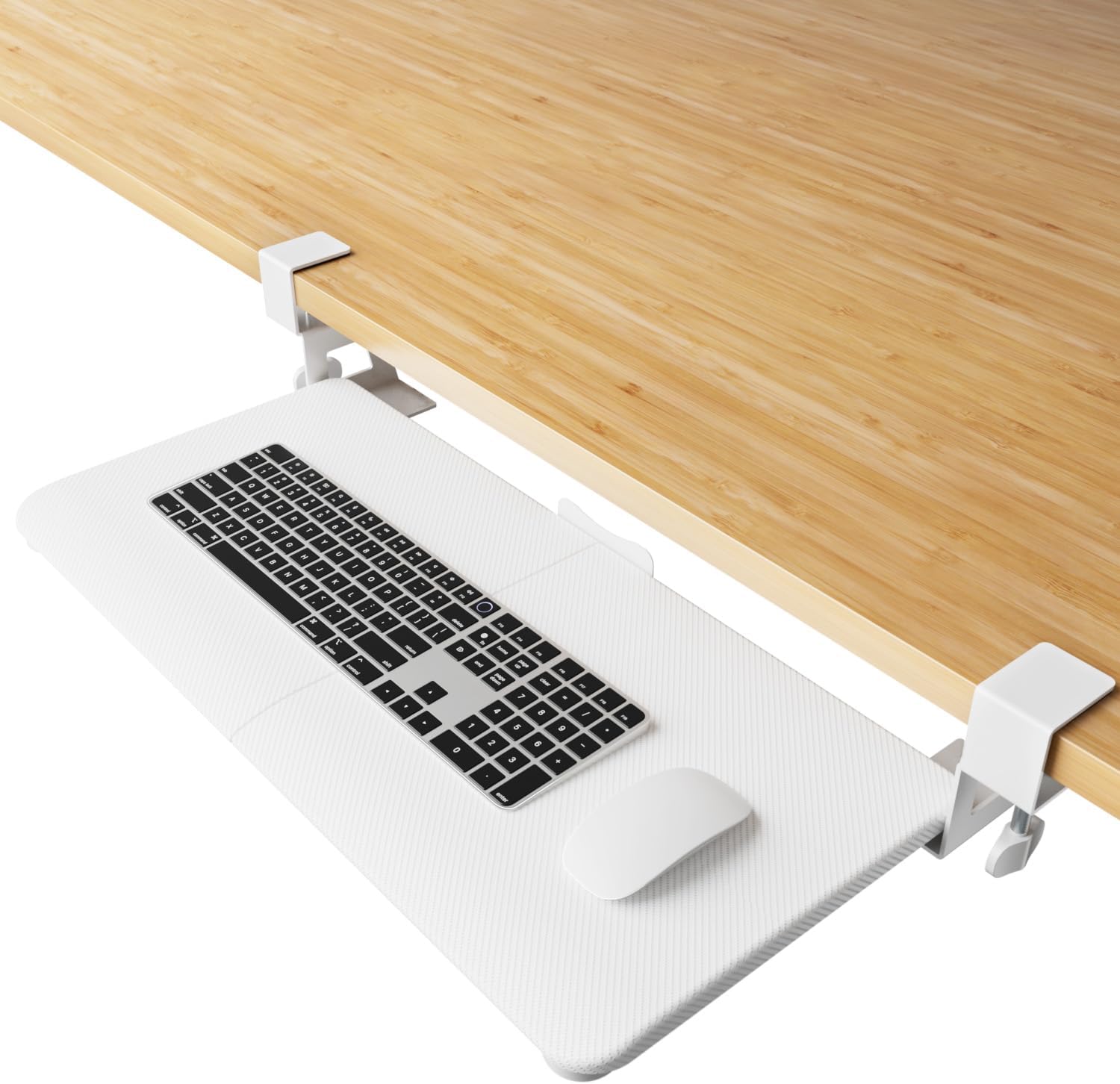 Sturdy C Clamp Mount Large Keyboard Tray Under Desk - Ergonomic Design by NearHub