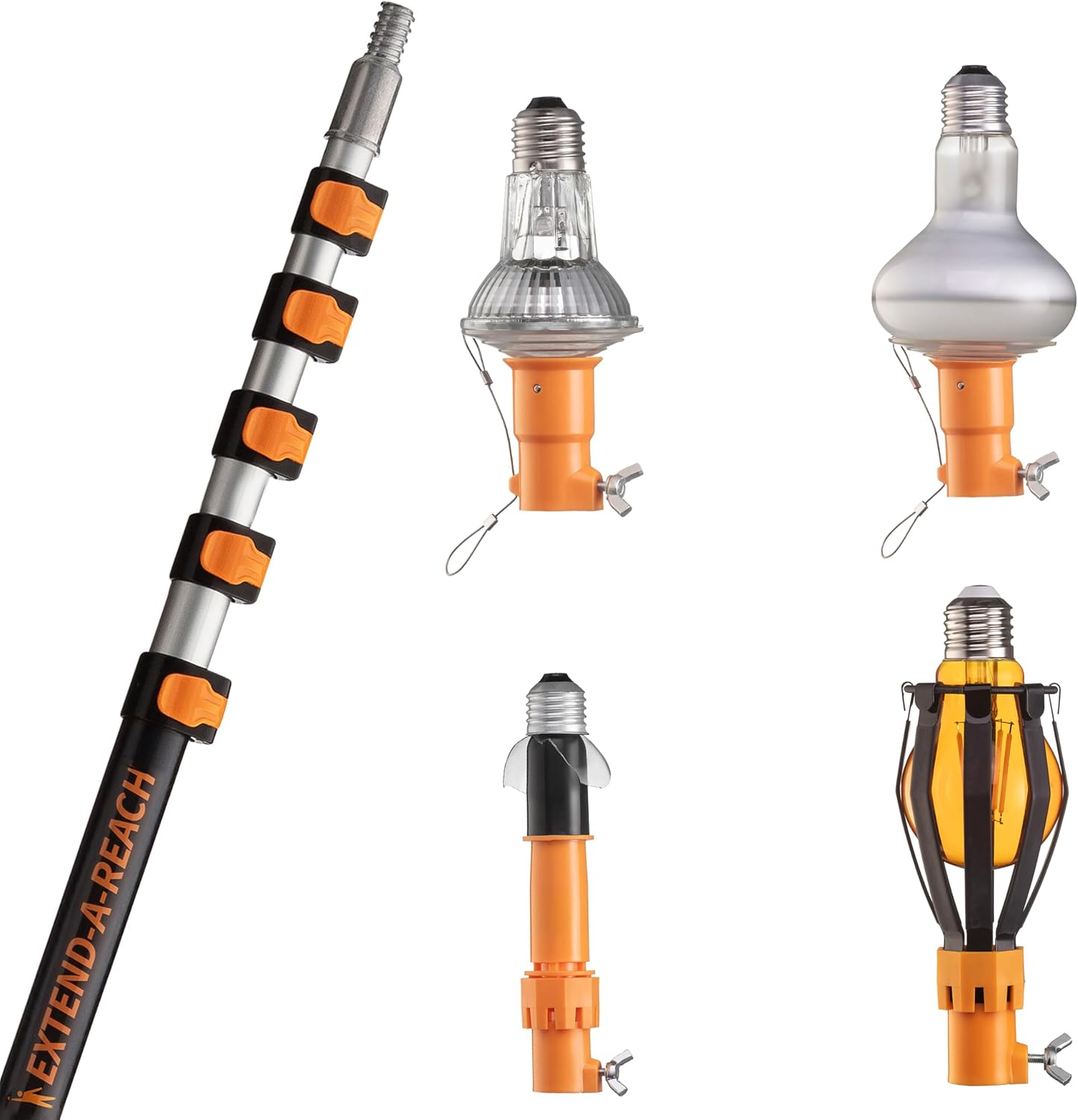 30ft Telescopic Light Bulb Changer for High Ceilings Use