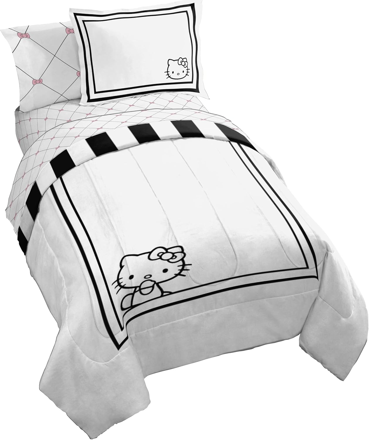 Hello Kitty Comforter Set with Sheets and Pillow Covers for Cozy Rooms