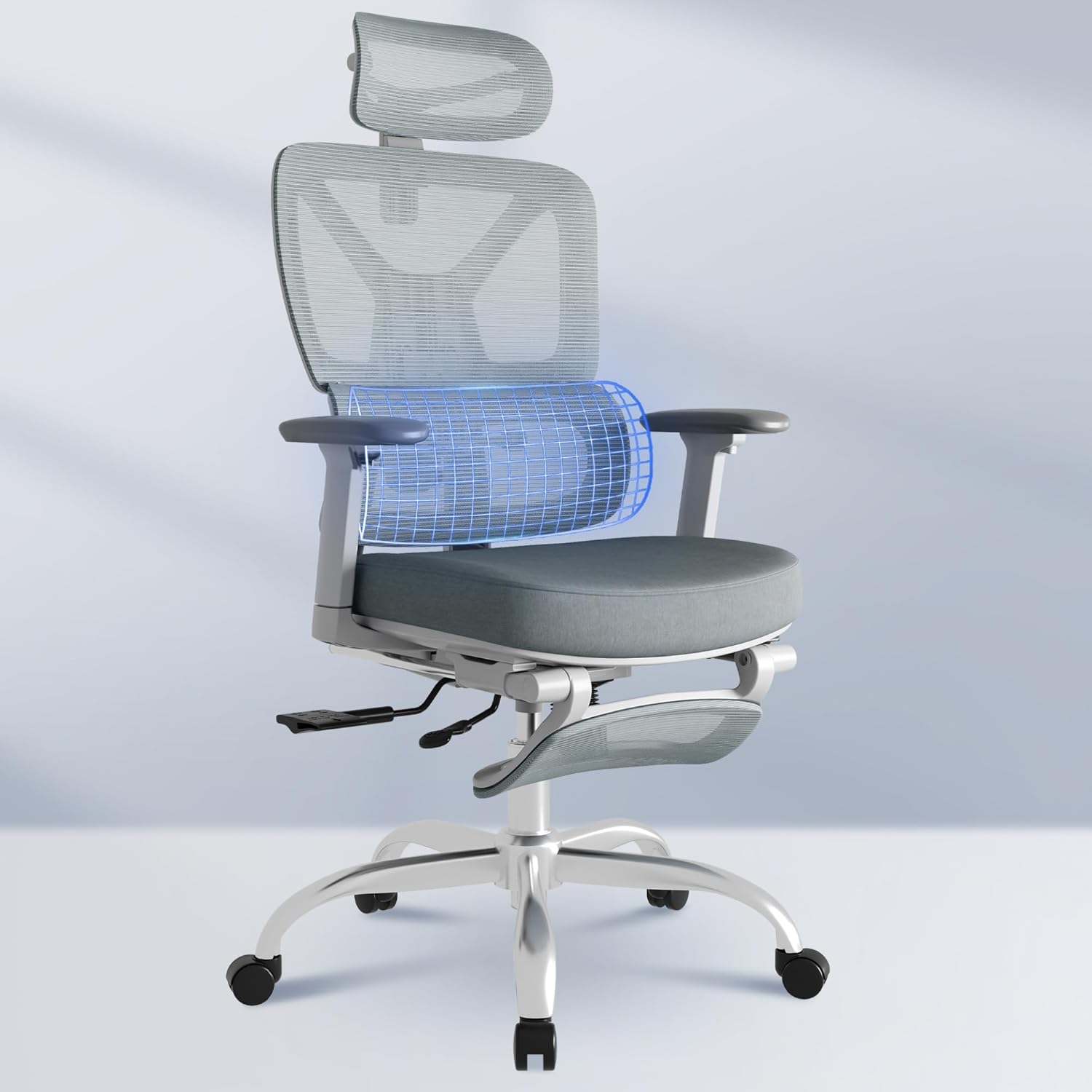FLEXISPOT ErgoX Premium Ergonomic Office Chair with Footrest