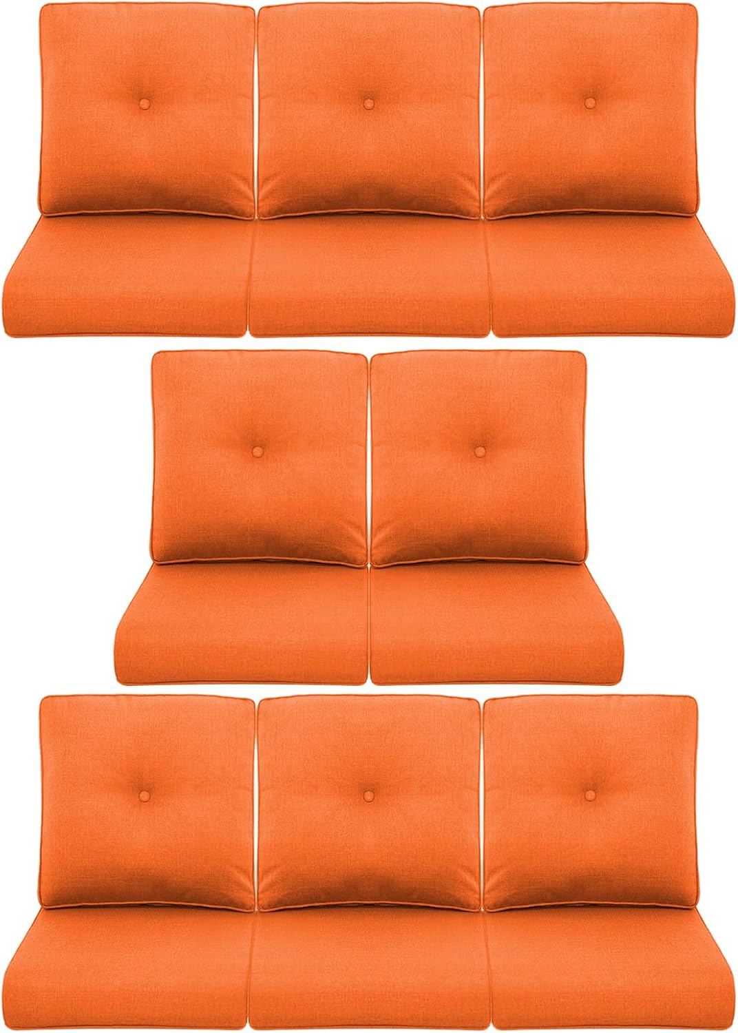 8-Piece Outdoor Patio Cushion Set for Wicker Sectional Sofa