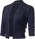 Allsense Women's 3/4 Sleeve Cropped Bolero Shrug Cardigan Design