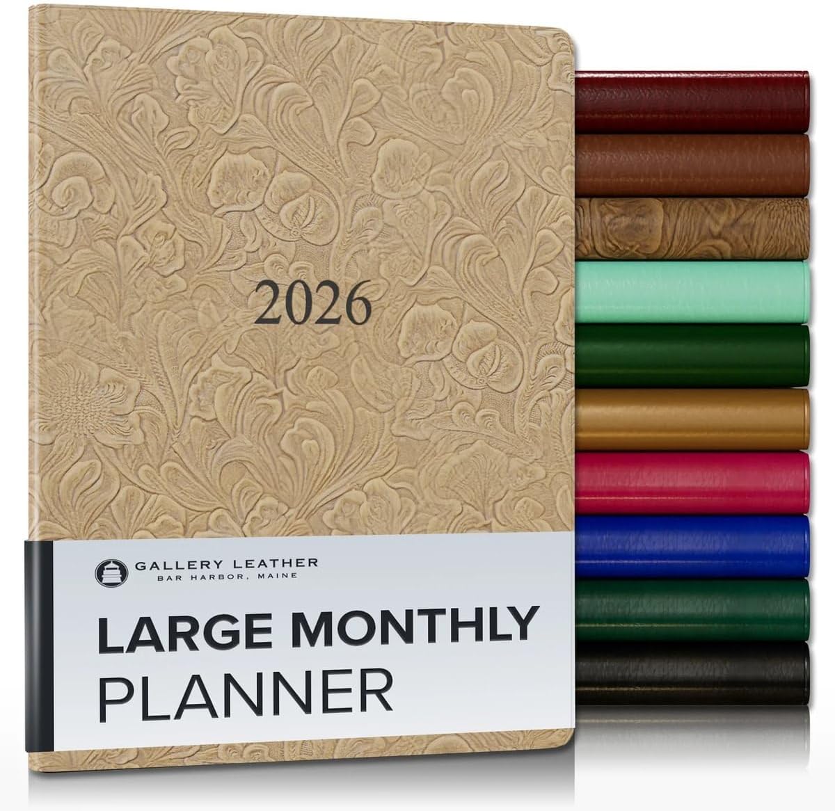 Gallery Leather Large Monthly Planner 2025-2026 for Success