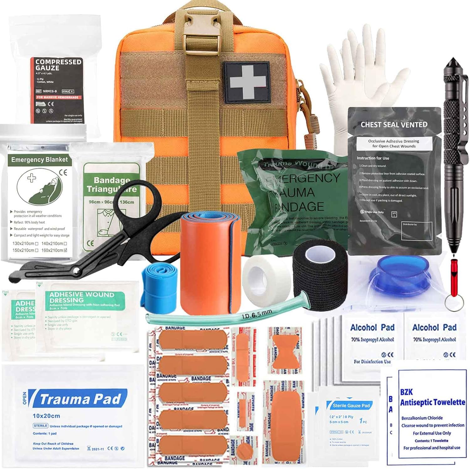 VIIDOO 74-Pc Tactical First Aid Kit: Essential Camping Gear