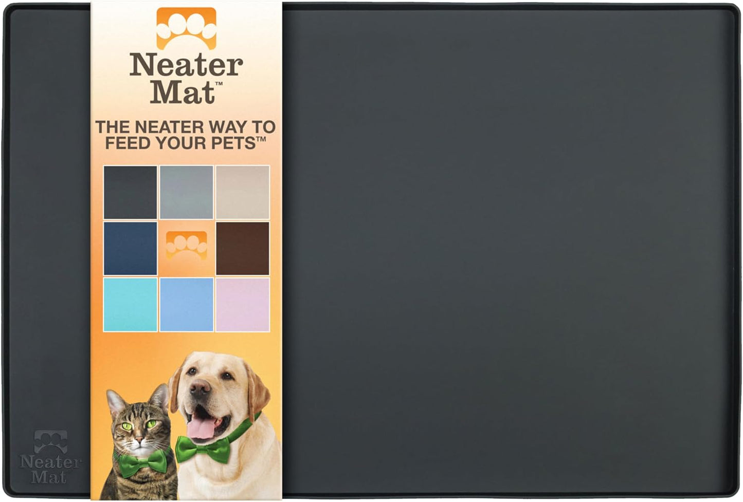 Neater Mat Pet Mats for Food and Water, Waterproof Silicone Tray