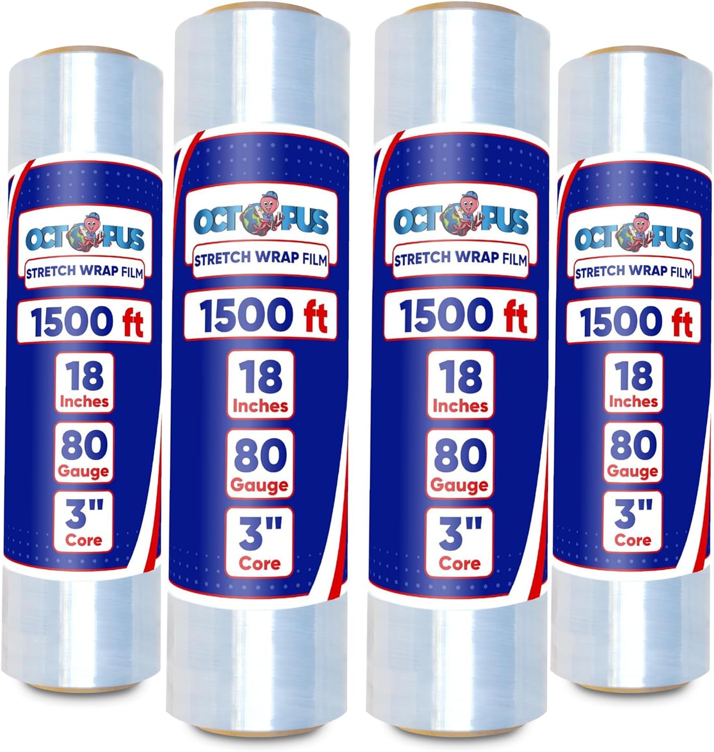 Industrial Strength Clear Stretch Wrap - 1500ft Length
