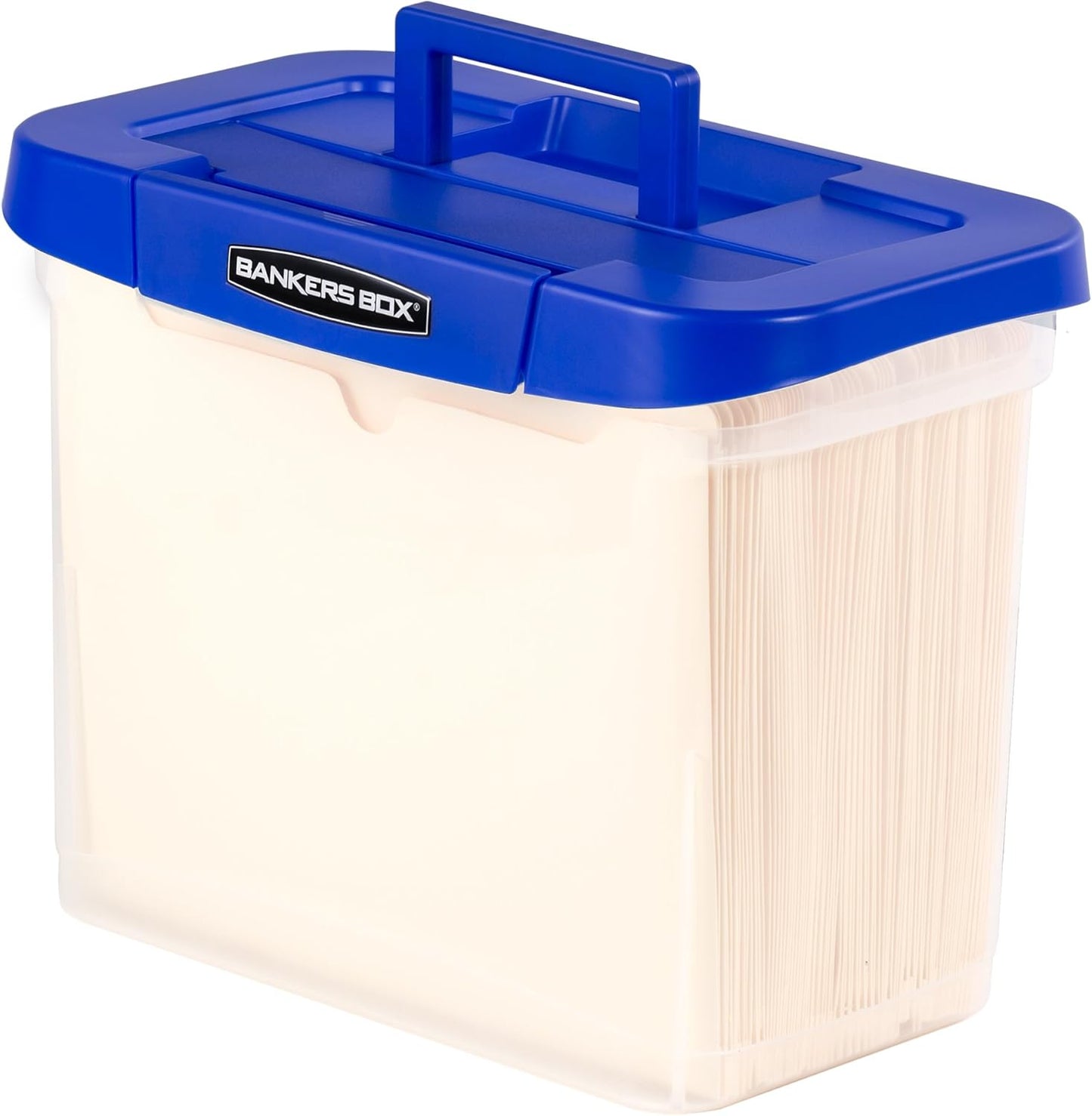 Heavy Duty Portable Plastic File Box for Organized Storage