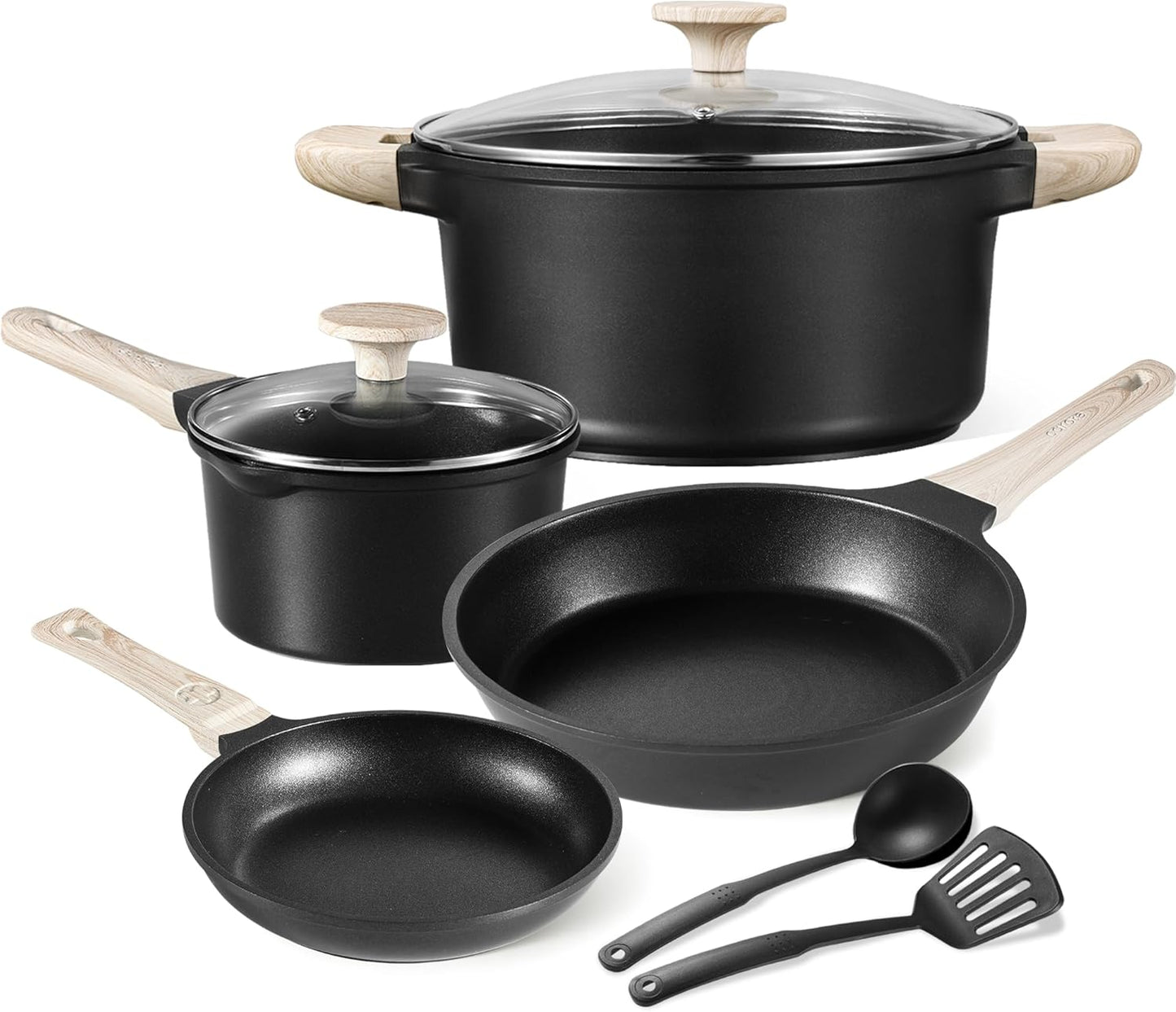 CAROTE Non Stick Cookware Set - 8pcs Pots and Pans Set