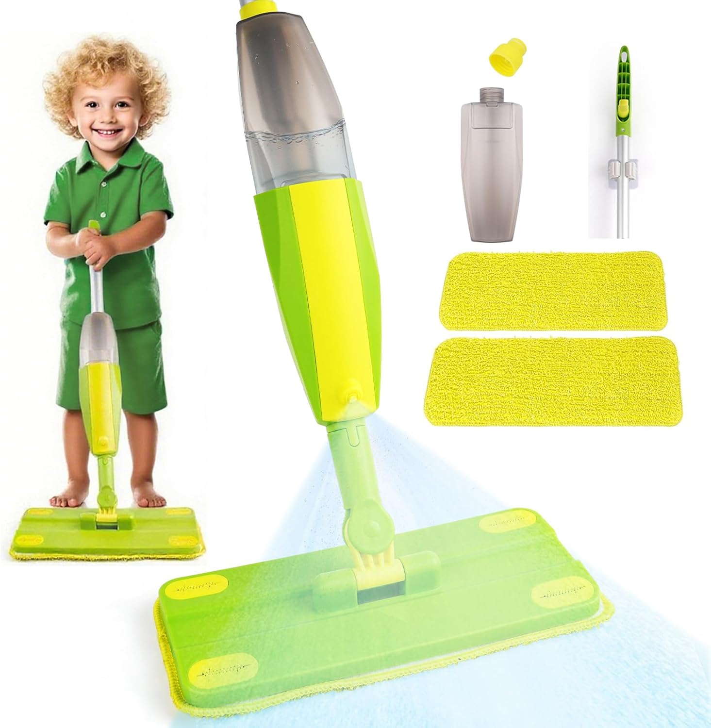 Kids Spray Mop Set for Fun Cleaning Play and Learning