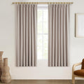 Textured Thick Burlap Cafe Small Window Curtains 45 in Length