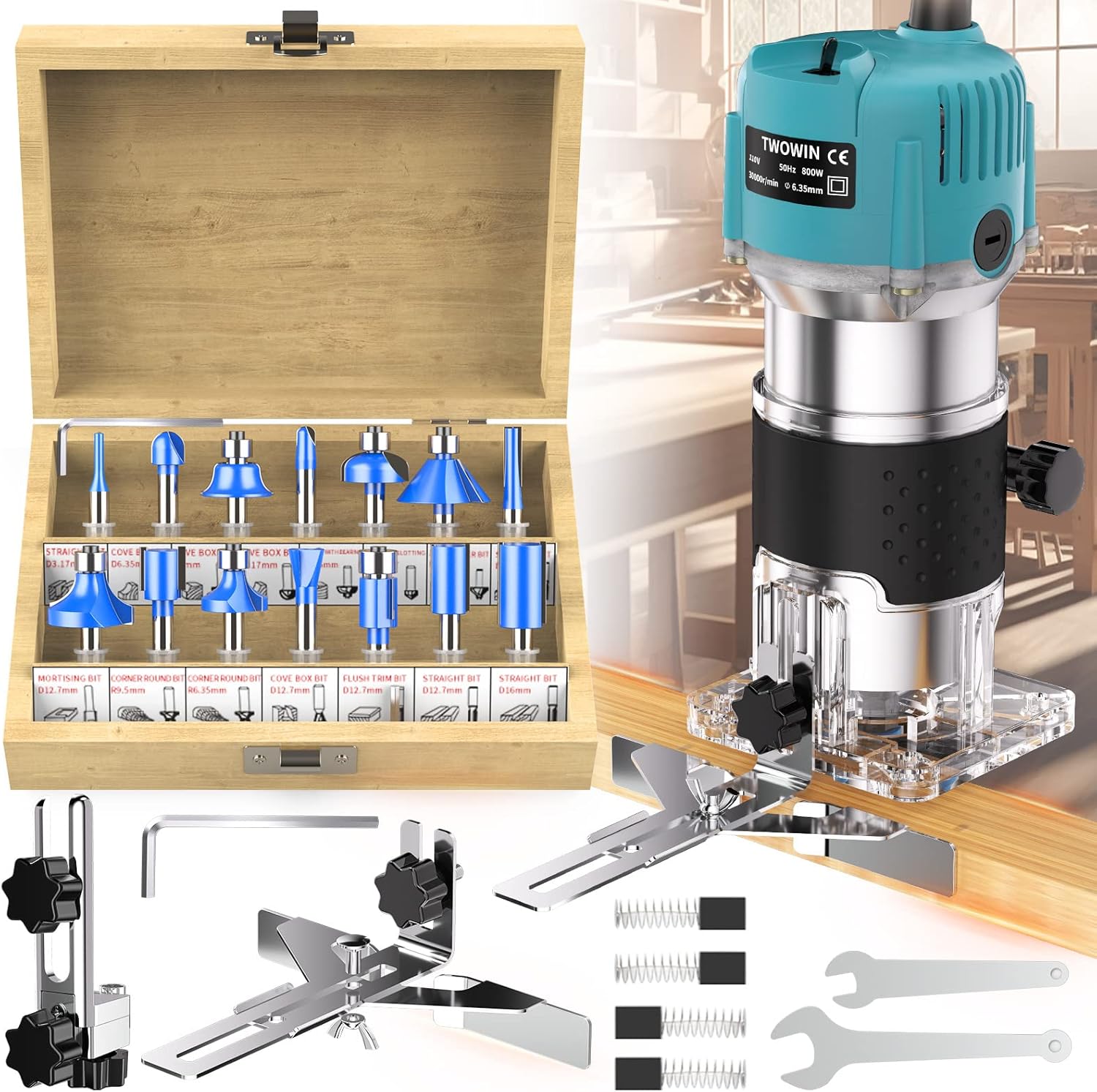 TwoWin Compact Wood Router Tool for Precision Woodworking Tasks