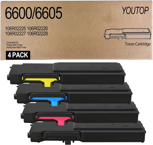 YOUTOP High Capacity Toner Set for Xerox Phaser 6600