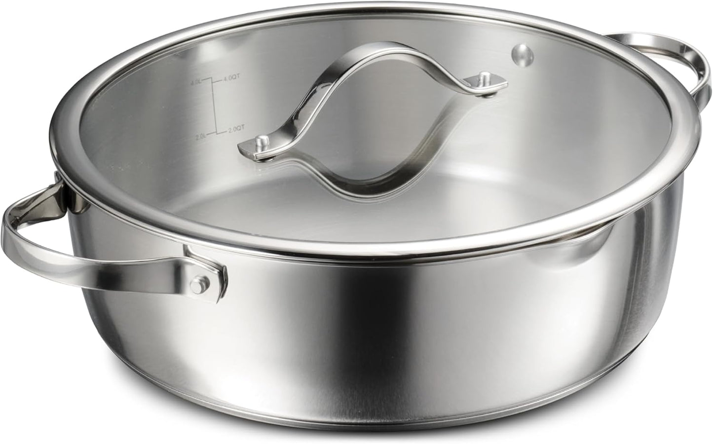 Tramontina Tempo Tri-Ply Stainless Steel 6-Quart Braiser Pan