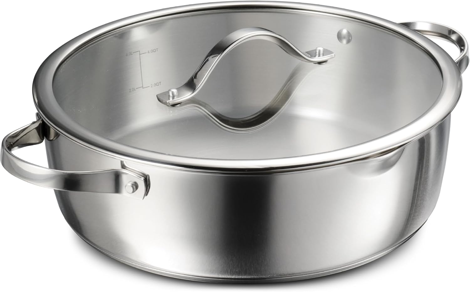 Tramontina Tempo Tri-Ply Stainless Steel 6-Quart Braiser Pan