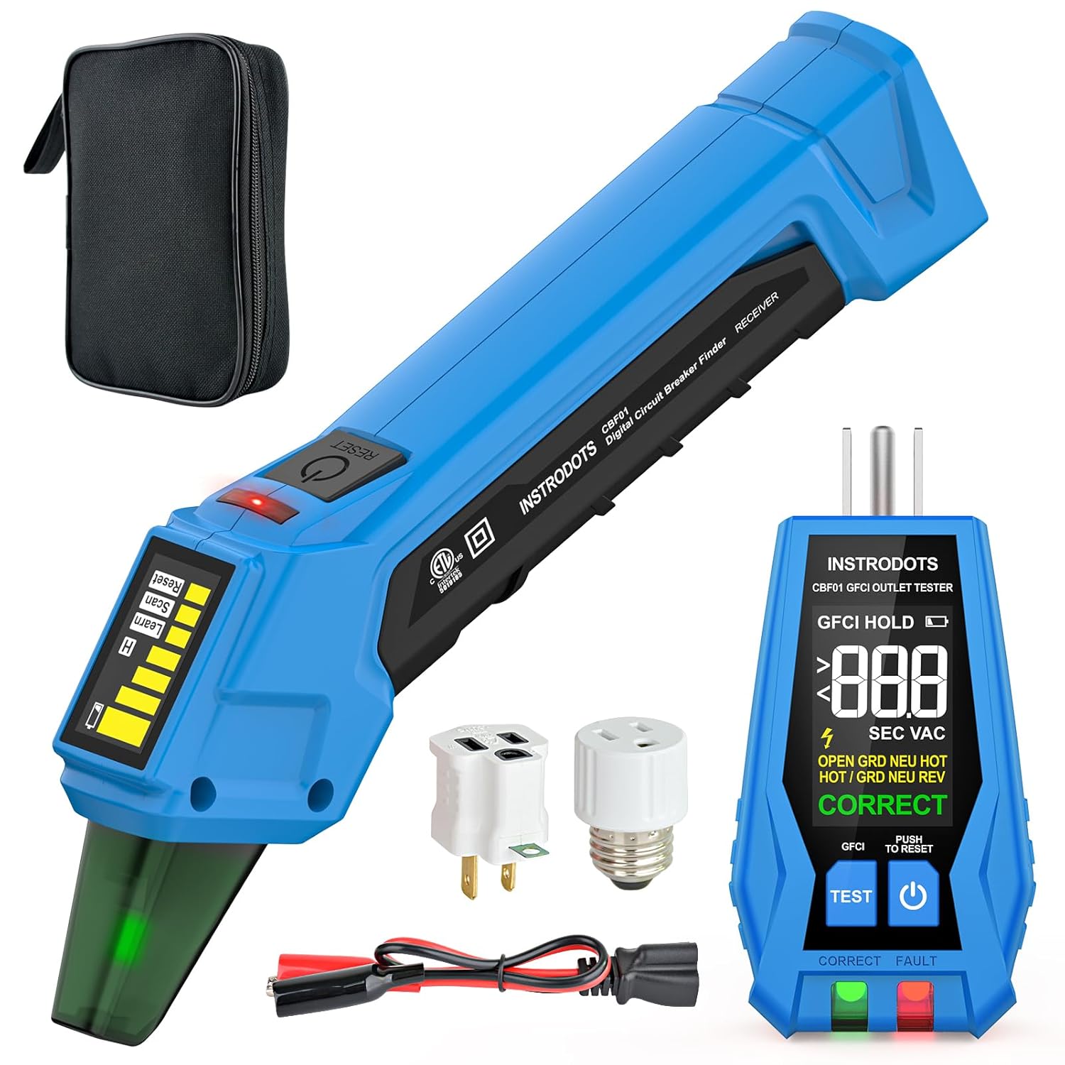 Circuit Breaker Finder Tool with GFCI Tester and Accessories