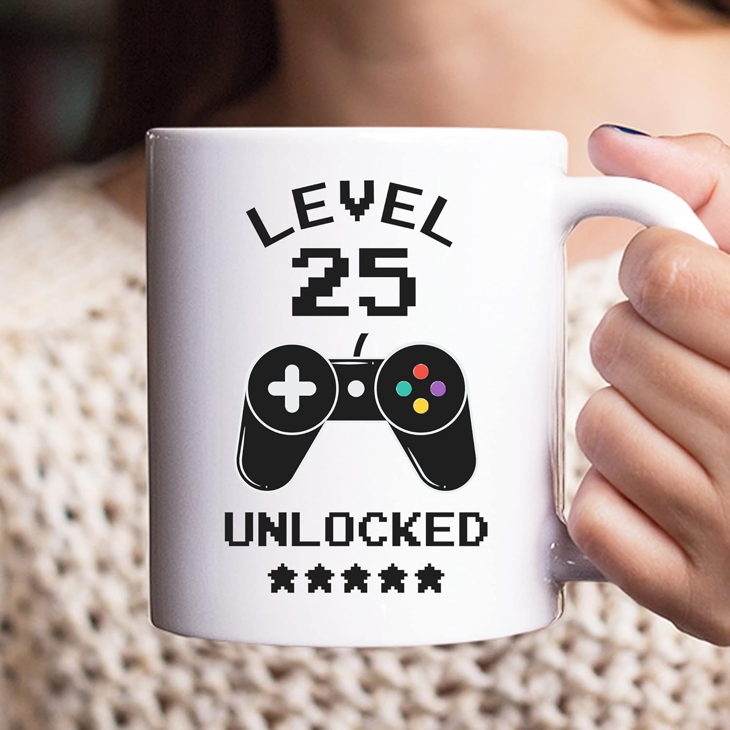 Level 25 Unlocked Gaming Mug - Perfect 25th Birthday Gift!