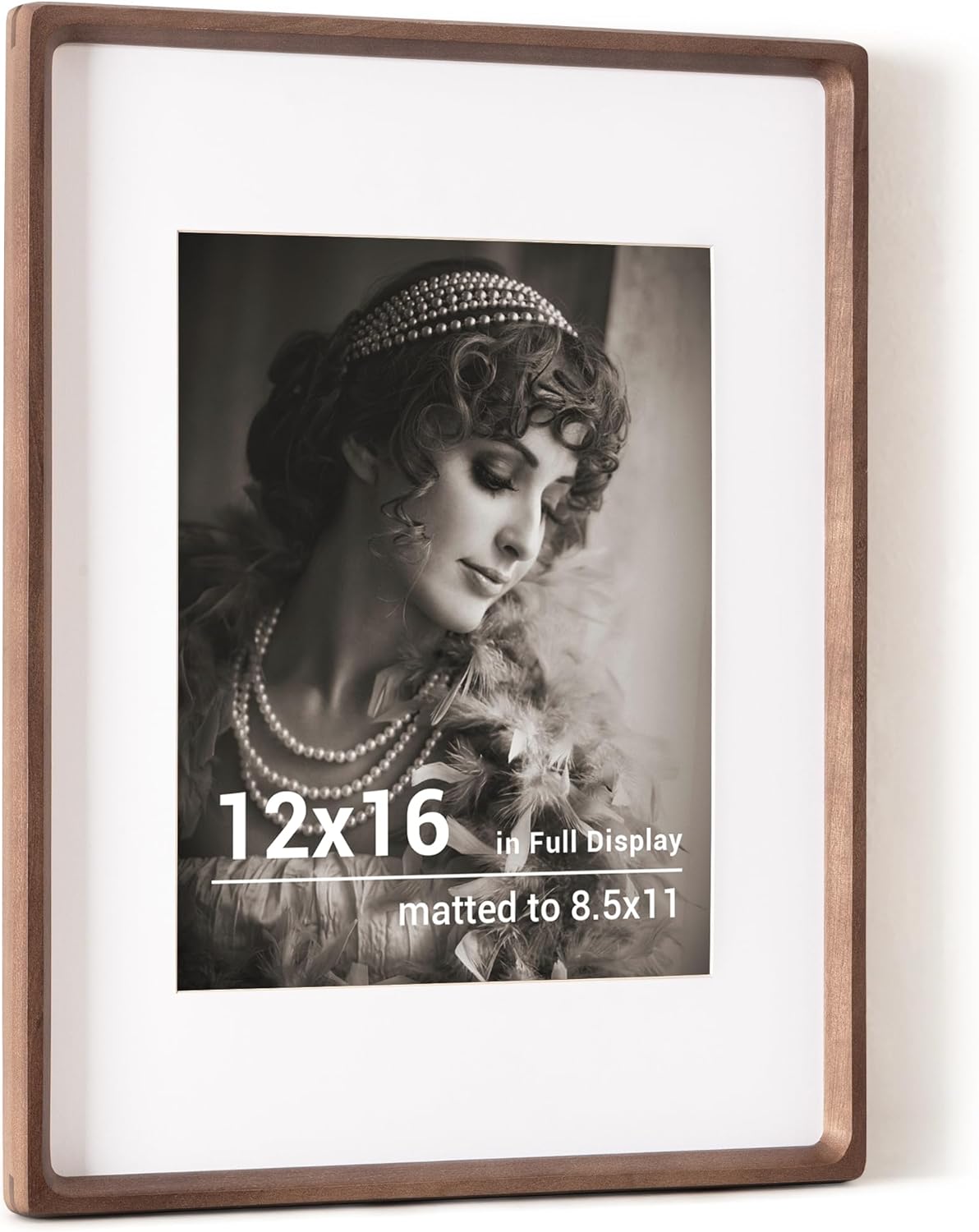 12x16 Picture Frame in USA-Sourced Walnut Wood for Photos