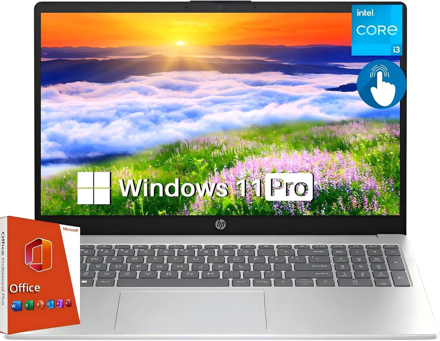HP 15.6 Touchscreen Business Laptop with Intel i3 Processor