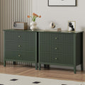 Set of 2 Large 3-Drawer Dressers for Modern Bedroom Storage