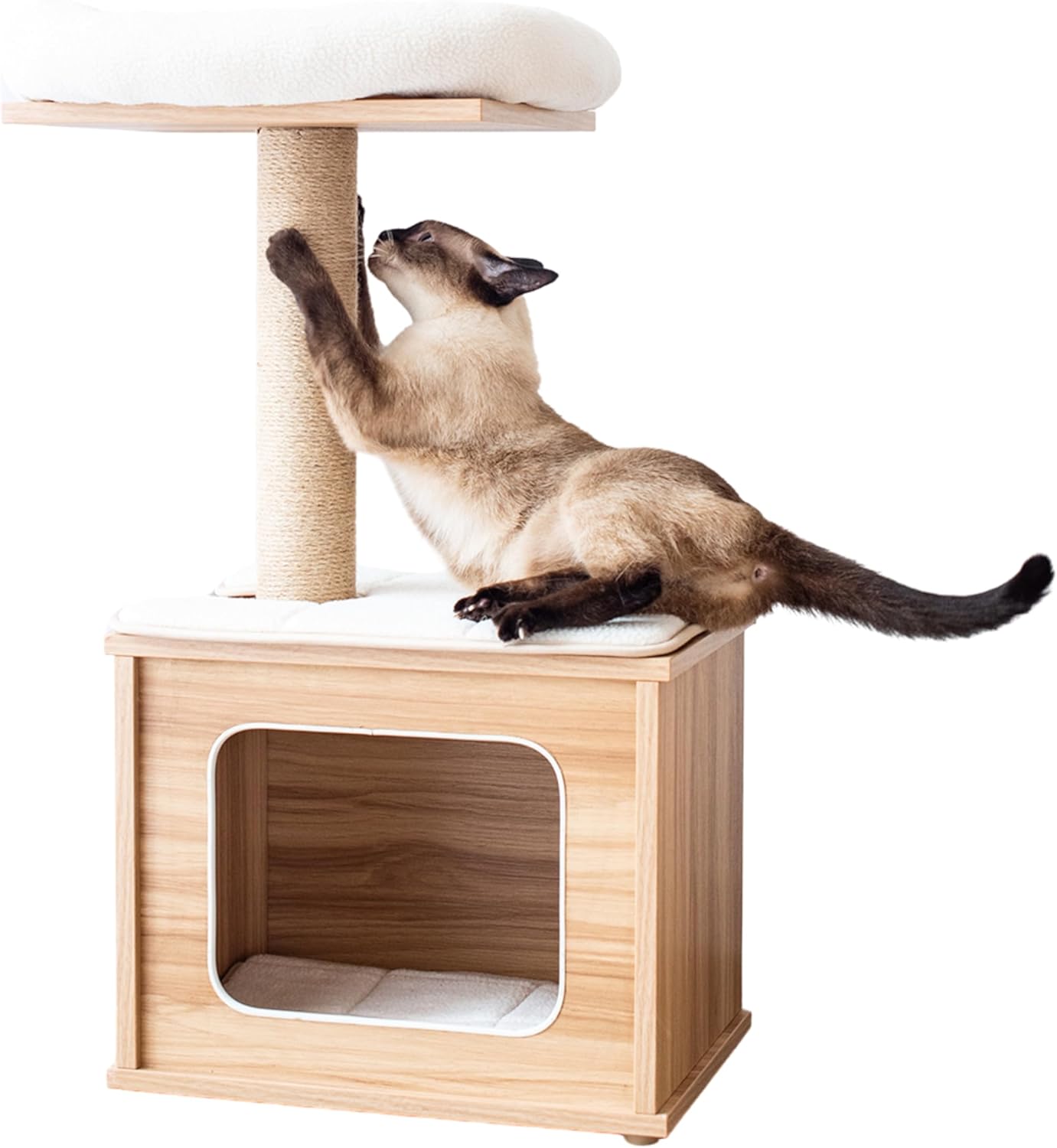 Catry 29.7 in Tall 3 Level Cat Tree with Large Base Condo