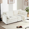 SoarFlash Chenille Sectional Sofa, Comfy Modular Loveseat - Deep Seat