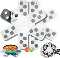 Silicone Trivet Mat and Pan Protectors 2-Pack - Dual Use, Heat Safe