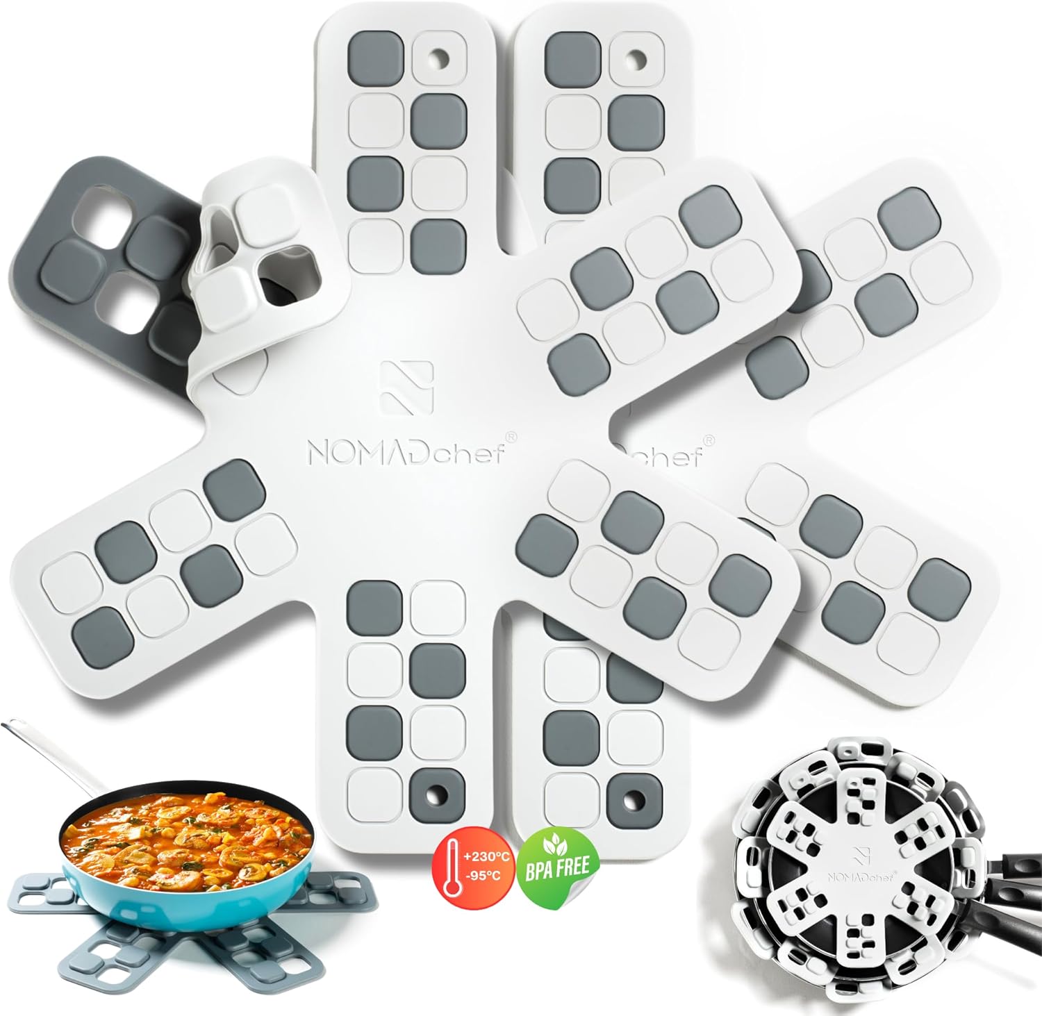 Dual-Use Silicone Pan Protectors for Stacking & Trivets