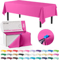 Party Solids 54 Inch X 300 Feet Cerise Plastic Table Cover Roll