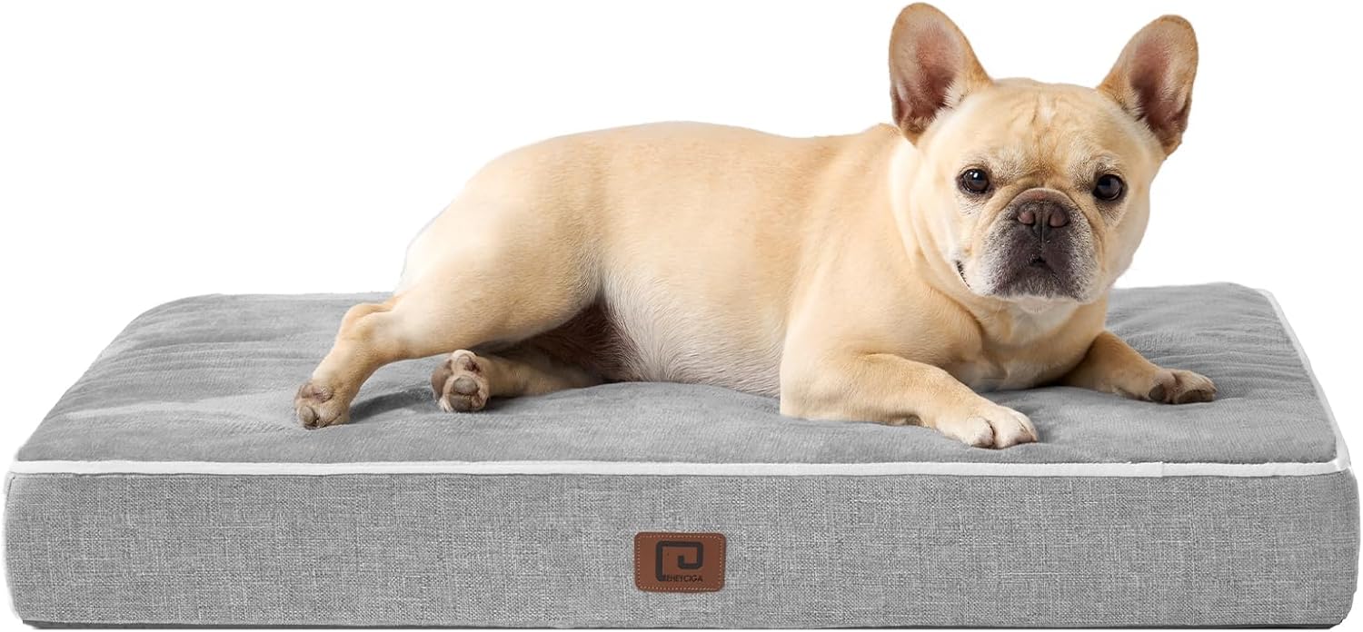 EHEYCIGA Memory Foam Dog Bed for Medium Dogs, Waterproof & Washable