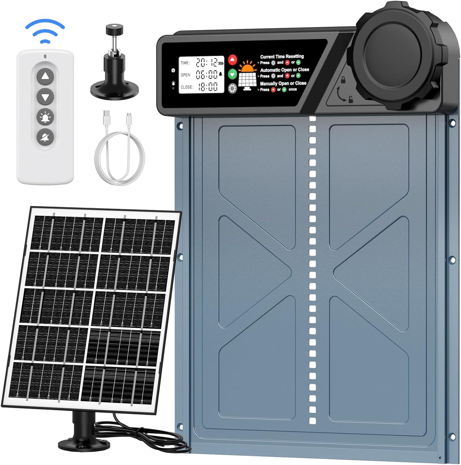 Large Size Automatic Chicken Coop Door with Solar Power Features