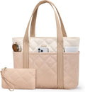 LOVEVOOK Puffer Tote Bag for Women - Spacious Quilted Work Tote