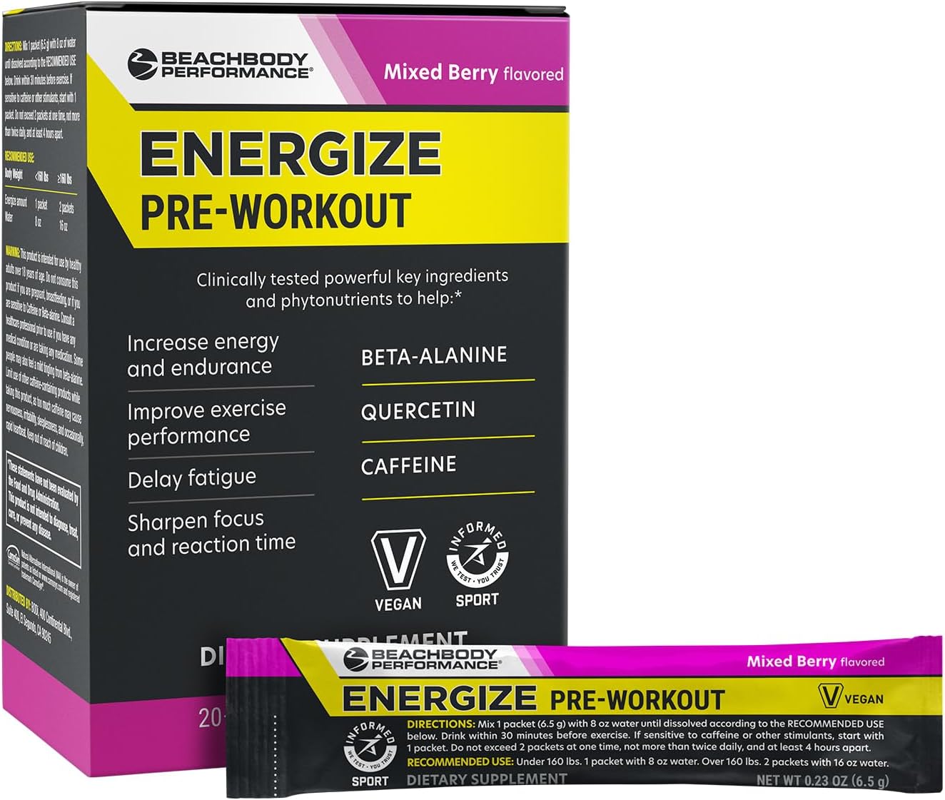 BODi Energize Pre Workout Powder for Enhanced Energy & Focus