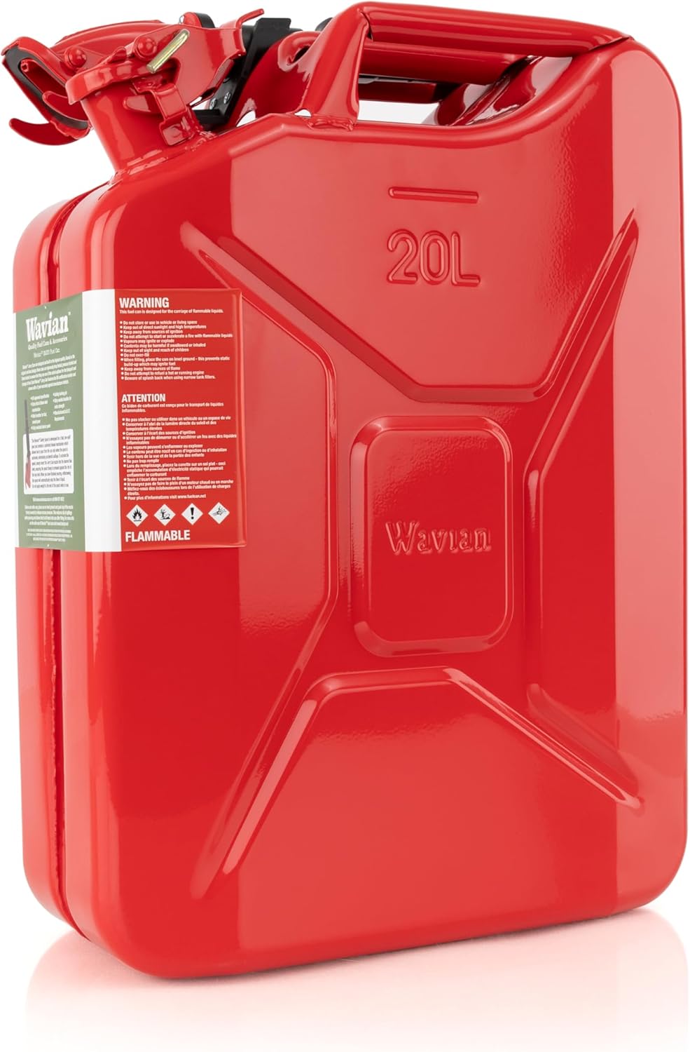 Wavian USA Authentic NATO Jerry Can - Durable 5 Gallon Fuel Storage