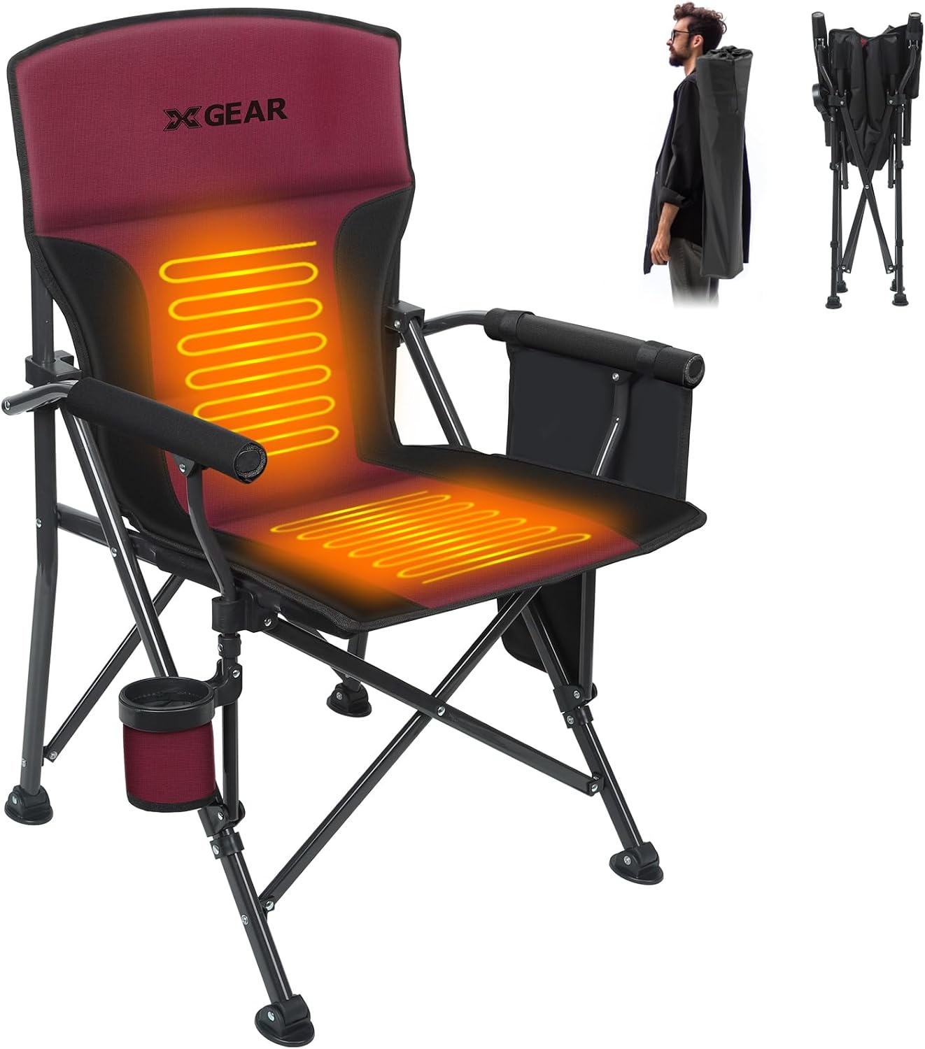 XGEAR Heated Camping Chair - Cozy Outdoor Comfort