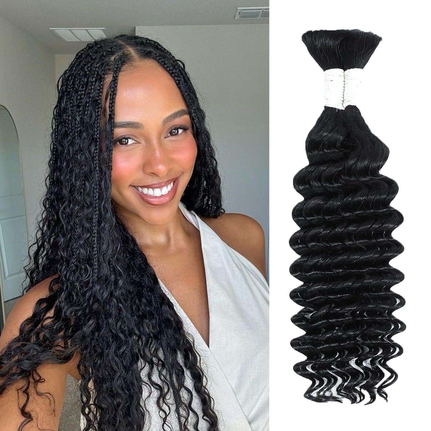 Deep Wave Human Braiding Hair for Stunning Boho Styles