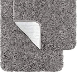 Gorilla Grip Premium Luxury Bath Rug Set of 2 for Comfort