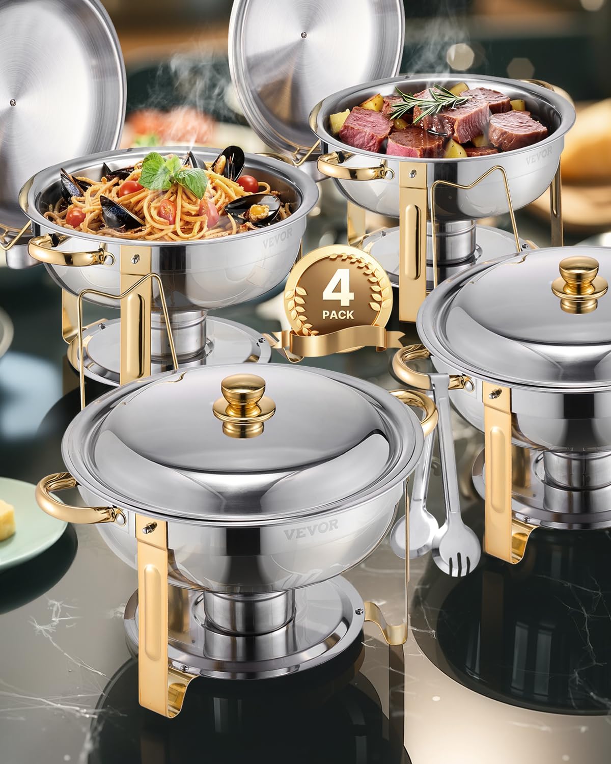 VEVOR Chafing Dish Buffet Set with 5 Qt Capacity for Events